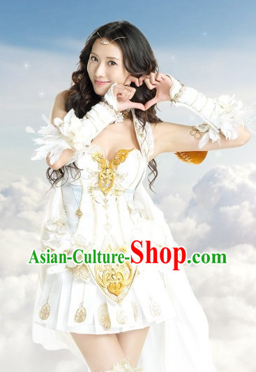 Asian Queen White Sexy Costumes and Hair Accessories Asian Queen White Sexy Costumes and Hair Accessories