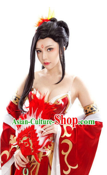 Asian Sexy Quween Costumes and Headwear Complete Set Asian Sexy Quween Costumes and Headwear Complete Set