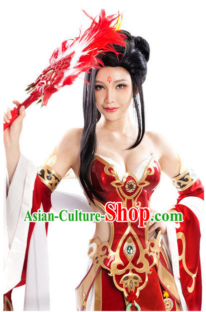 Asian Sexy Quween Costumes and Headwear Complete Set Asian Sexy Quween Costumes and Headwear Complete Set