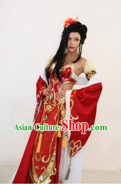 Asian Sexy Quween Costumes and Headwear Complete Set Asian Sexy Quween Costumes and Headwear Complete Set