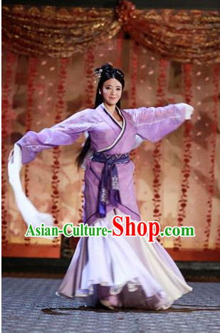 Asian China Han Dynasty Long Water Sleeve Hanfu Dance Costumes Asian China Han Dynasty Long Water Sleeve Hanfu Dance Costumes