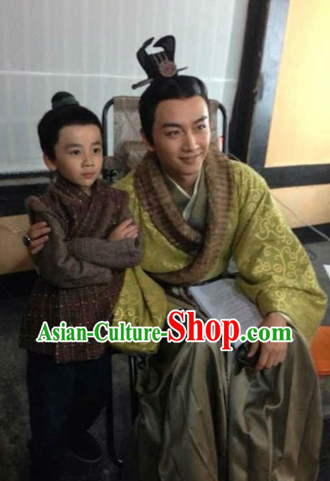 Asian Emperor Costumes and Coronet Complete Set Asian Emperor Costumes and Coronet Complete Set