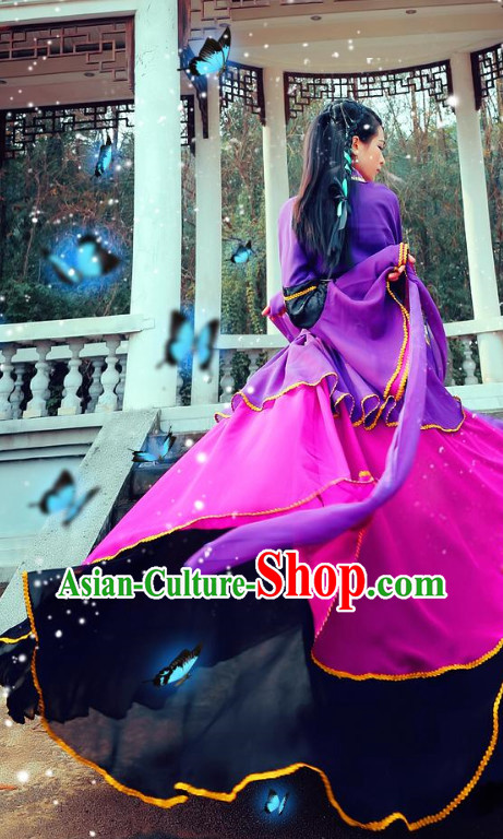 Asian Purple Princess Hanfu Costumes Asian Purple Princess Hanfu Costumes