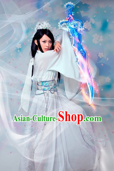 Asian White Goddess Costumes and Hair Accessories Asian White Goddess Costumes and Hair Accessories