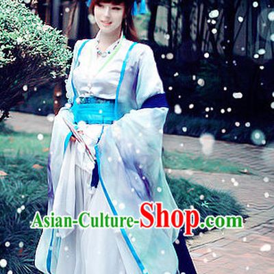 Romantic Blue Goddess Costumes