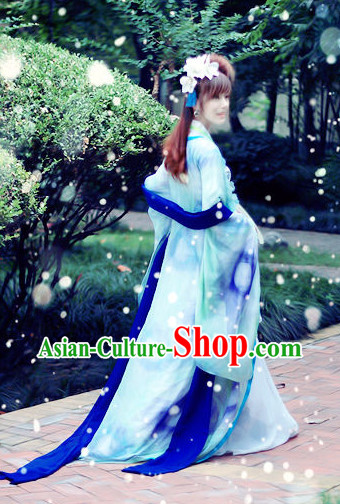 Romantic Blue Goddess Costumes