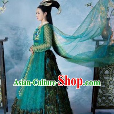 Asian Traditional Carnival Peacock Queen Costumes for Women