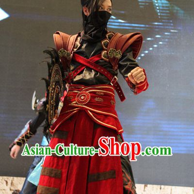 High Shoulder Asian Paladin Cosplay Costumes Complete Set