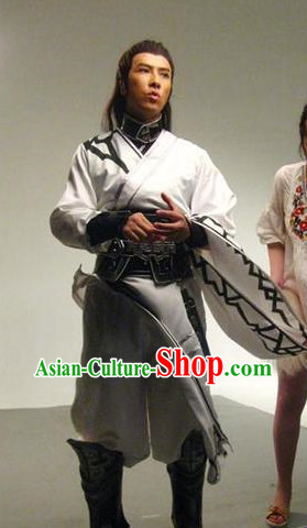 Asian Freedom Fighter White Costumes for Men Asian Freedom Fighter White Costumes for Men