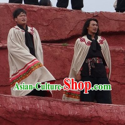 Yi Minority Men's Clothing Long Robe Dresses