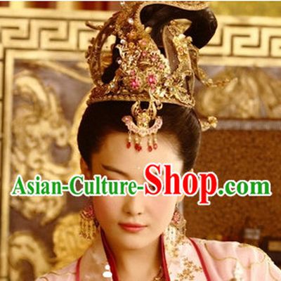 Ancient Chinese Tang Dynasty Empress Hair Wig + Hair .Accessories