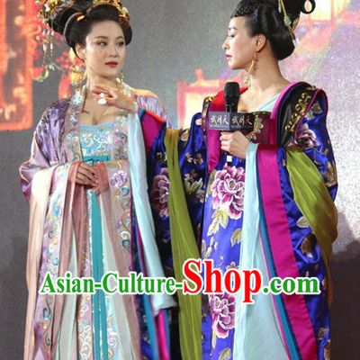 Chinese TV Play Empress Costumes and Hair Accessories Complete Set