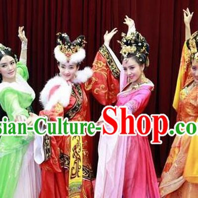 Chinese Ancient Four Beauties Costumes and Hair Jewelry Complete Sets