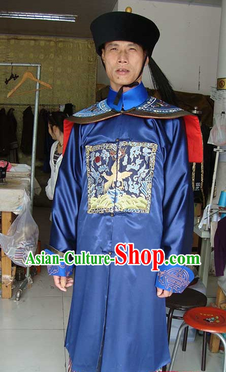 Chinese Qing Official Costumes and Hat