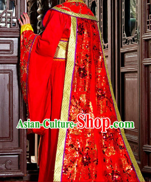 Asian China Princess Red Wedding Outfit for Women Asian China Princess Red Wedding Outfit for Women