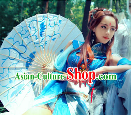 China Sexy Blue Costumes Complete Set