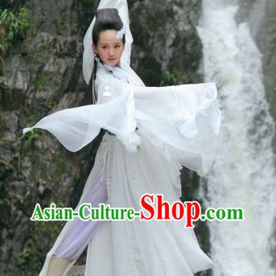 Chinese Classical Dancing Costume and Hair Accessories for Women or Girls