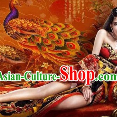 Asian Sexy Queen Carnival Costumes and Hair Accessories