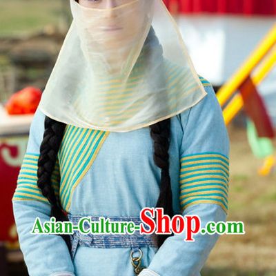 Traditional Mongolian Long Robe and Hat for Women