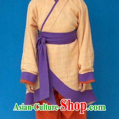 Chinese Classical Hanfu Suit and Belt for Kids
