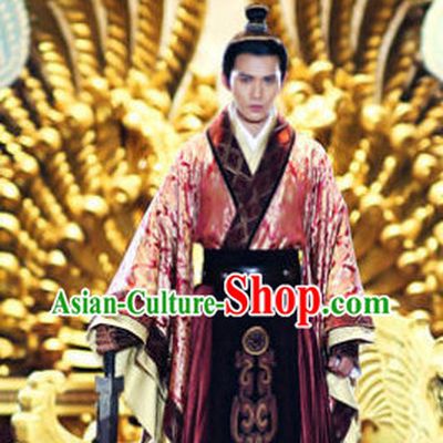 Chinese Traditional King Clothes and Hat for Men