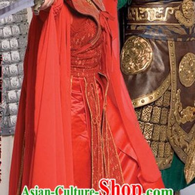 Red Chinese Stage Performance Classical Dancing Costumes for Women