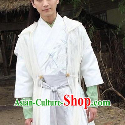 China Ancient  Teacher Costumes and Hat for Men