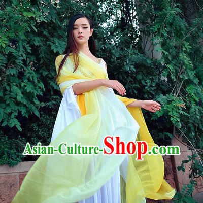 China Yellow Classical Dance Costumes