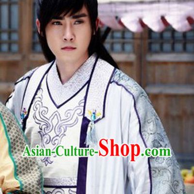 China Ancient Youth Hero Clothes and Headwear for Men