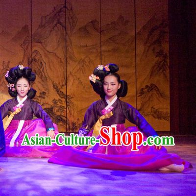 Korean Traditional Hanbok Stage Dance Dresses for Women