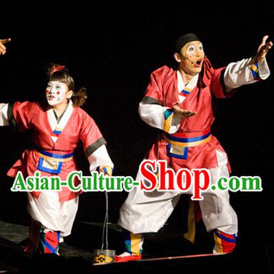Korean Ancient Stage Performance Clown Dance Costumes