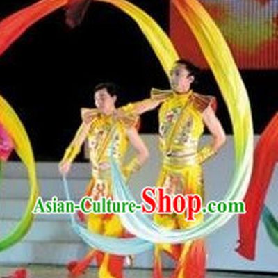 Chinese Traditional Ribbon Dance Costumes for Men