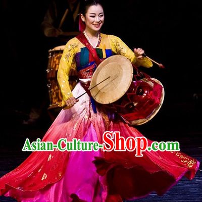 Korean Traditional Hanbok Drum Costumes for Women