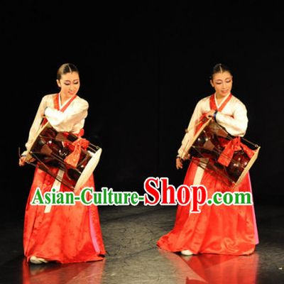 Korean Traditional Hanbok Drum Costume for Women