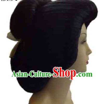 Japanese Traditional Black Female Wig