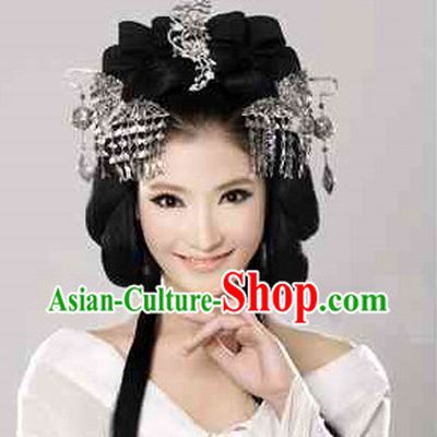 Chinese Princess Black Wig and Hair Accessories