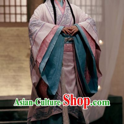 Chinese Princess Hanfu Costumes and Hair Jewelry