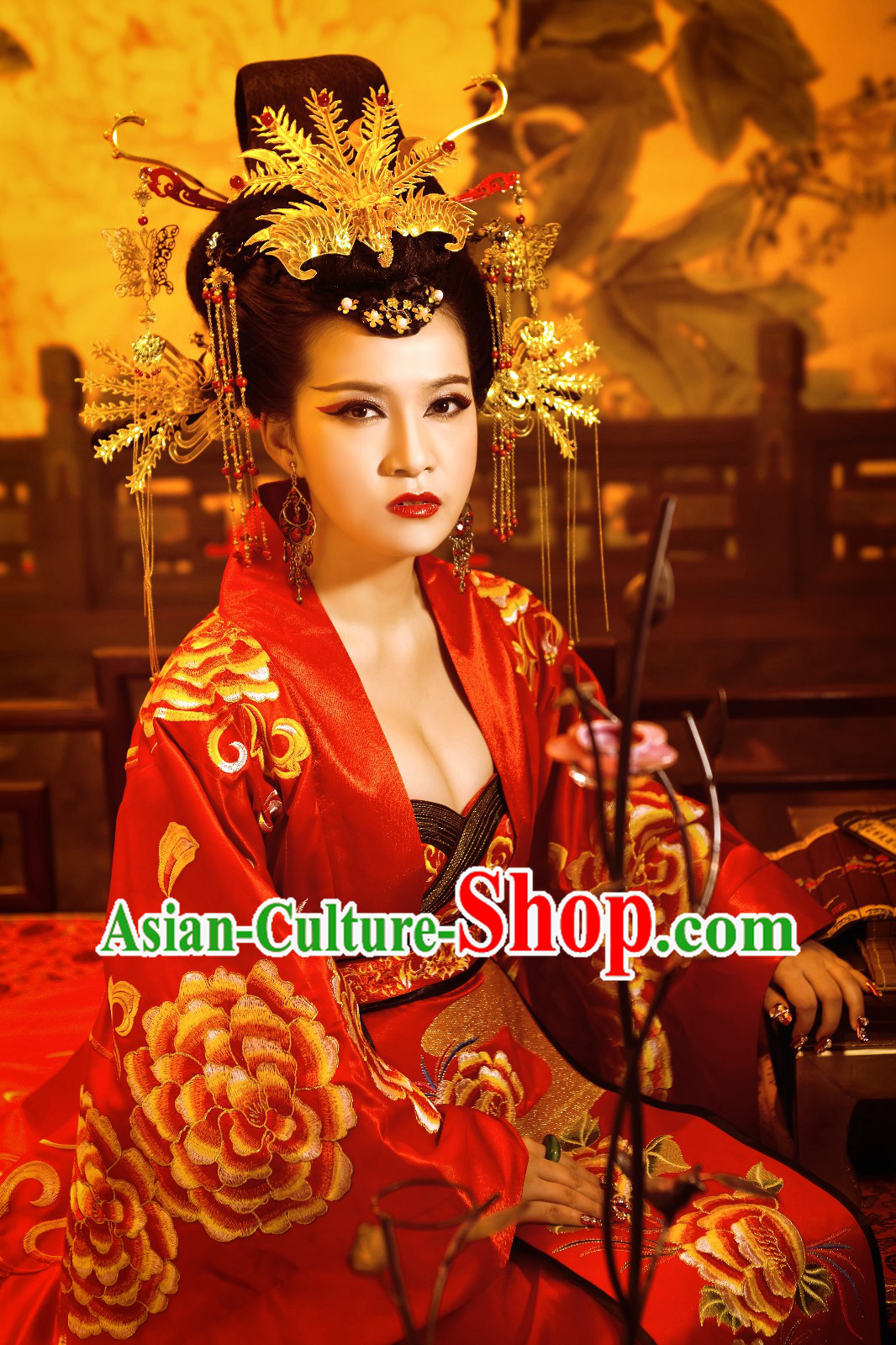 China Ancient Empress Clothes and Phoenix Hair Accessories China Ancient Empress Clothes and Phoenix Hair Accessories