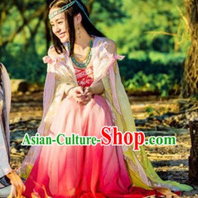 Chinese Lengend of the Ancient Sword Fairy Cosplay Costumes and Hair Jewelry