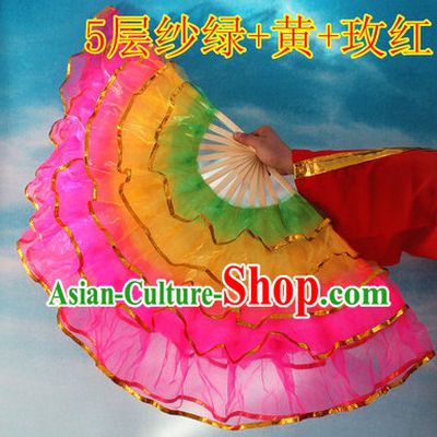 Five Layers Chinese Hand Fan for Sale
