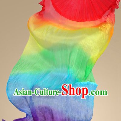 71 Inches Long Pure Silk Fan Veils