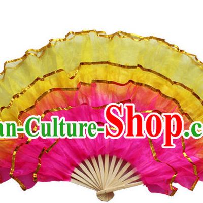 Five Layers Chinese Big Festival Celebration Stage and Parade Hand Fans