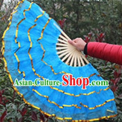 Chinese Festivel Celebration Blue Dance Fan