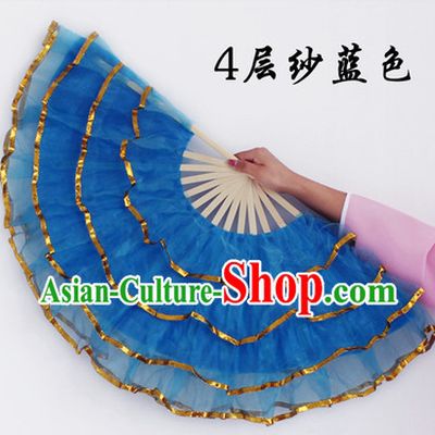 Four Layers Blue Hands Fans