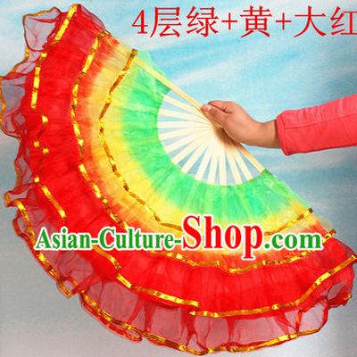 Four Layers Chinese Lace Hands Fan