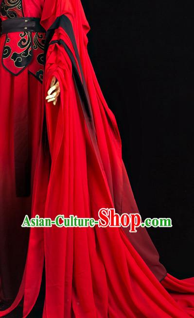 Chinese Red General Hanfu Cosplay Costumes Complete Set Chinese Red General Hanfu Cosplay Costumes Complete Set