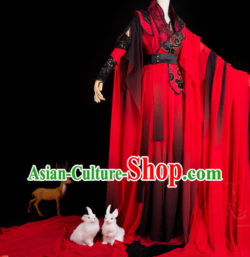 Chinese Red General Hanfu Cosplay Costumes Complete Set Chinese Red General Hanfu Cosplay Costumes Complete Set