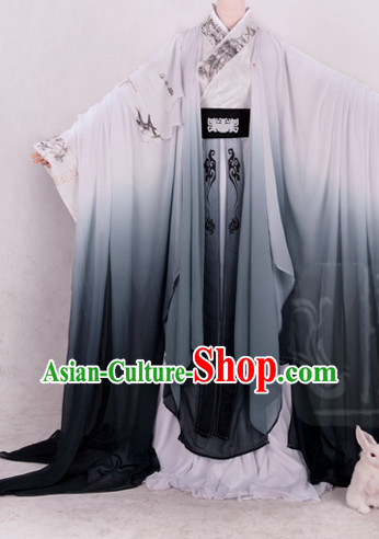 Ancient Oriental Poet Mountain and Water Costumes Complete Set