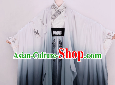 Ancient Oriental Poet Mountain and Water Costumes Complete Set