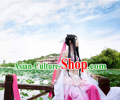 Chinese Water Sleeve Empress Dance Costumes Complete Set